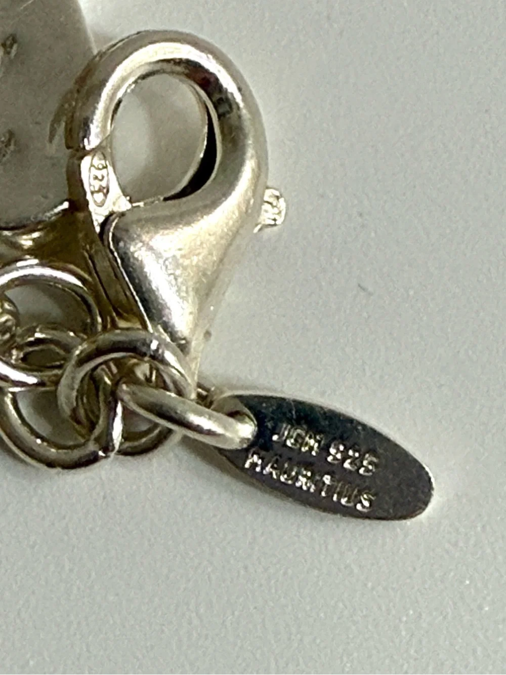 Vintage JCM (Jacmel) Mauritius 925 sterling silver 17-heart charm bracelet